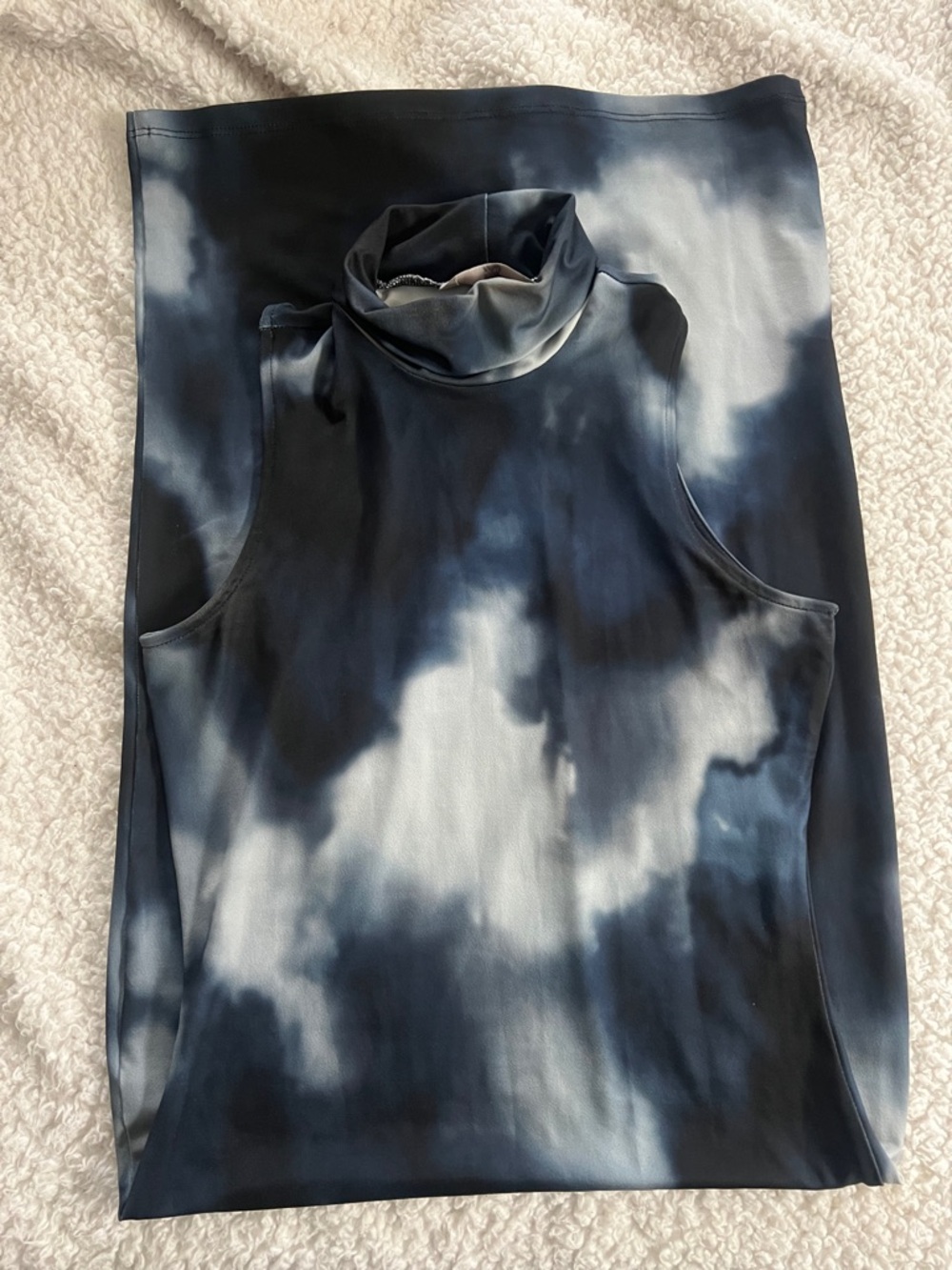 H&M Sleeveless dress in Black Blue and Gray Tie-Dye